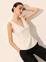 Cepli V Yaka Kolsuz Bluz