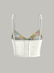 Nakışlı Yarı Şeffaf Korse