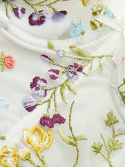 Nakışlı Yarı Şeffaf Korse