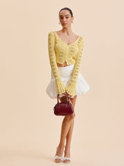 Bahar Dantelli Örgü Hırka