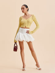 Bahar Dantelli Örgü Hırka