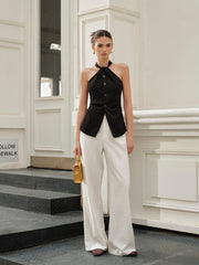 Asimetrik Yaka Bölünmüş Üst