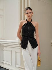 Asimetrik Yaka Bölünmüş Üst