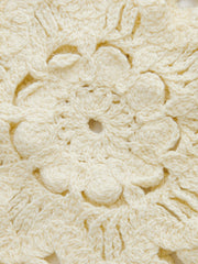 Çiçekli Kroşe Düğme Detaylı Yelek