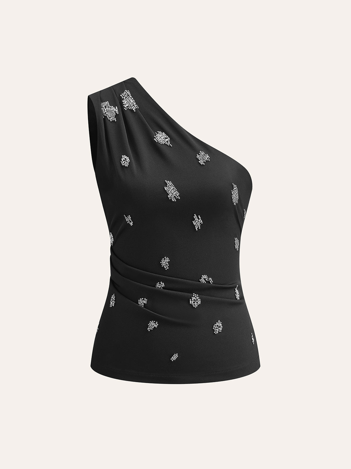 Tek Omuz Süslemeli Üst