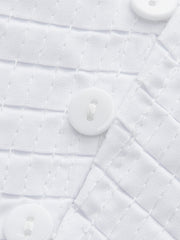 Plise Bluz V Yaka Düğme Detaylı