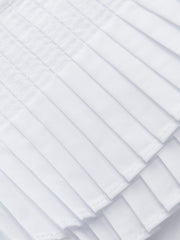 Plise Bluz V Yaka Düğme Detaylı