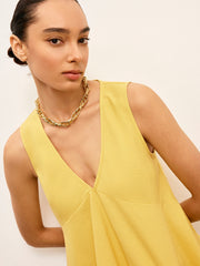 Kadın V Yaka Peplum Bluz