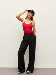 Kontrast Dikişli Ribana Kolsuz Üst