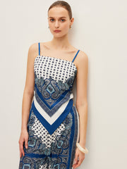 Arka Bağlamalı Baskılı Pantolon Takımı