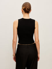 Metal Detaylı Ribana Örgü Yelek