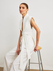 Kemerli Volanlı Bluz