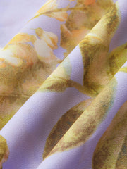 Çiçek Desenli Bağcıklı Fileli Üst