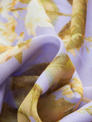 Çiçek Desenli Bağcıklı Fileli Üst