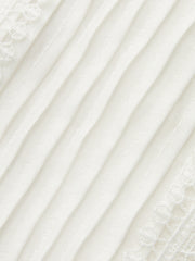 Pliseli Dantelli Kenarlı Bluz