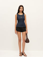 Arkadan Bağlamalı Kot Üst