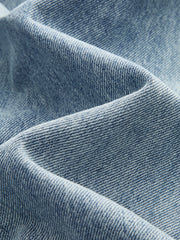 Asimetrik Bel Geniş Paça Kot Pantolon