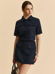 Cepli Kısa Kollu Ceket