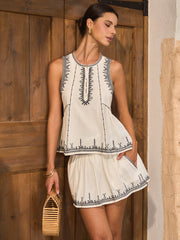 Pamuklu Nakışlı Üst