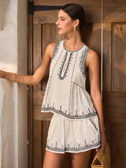 Pamuklu Nakışlı Üst