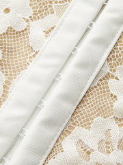 Sütyensiz Çiçek Desenli Dantel Korse