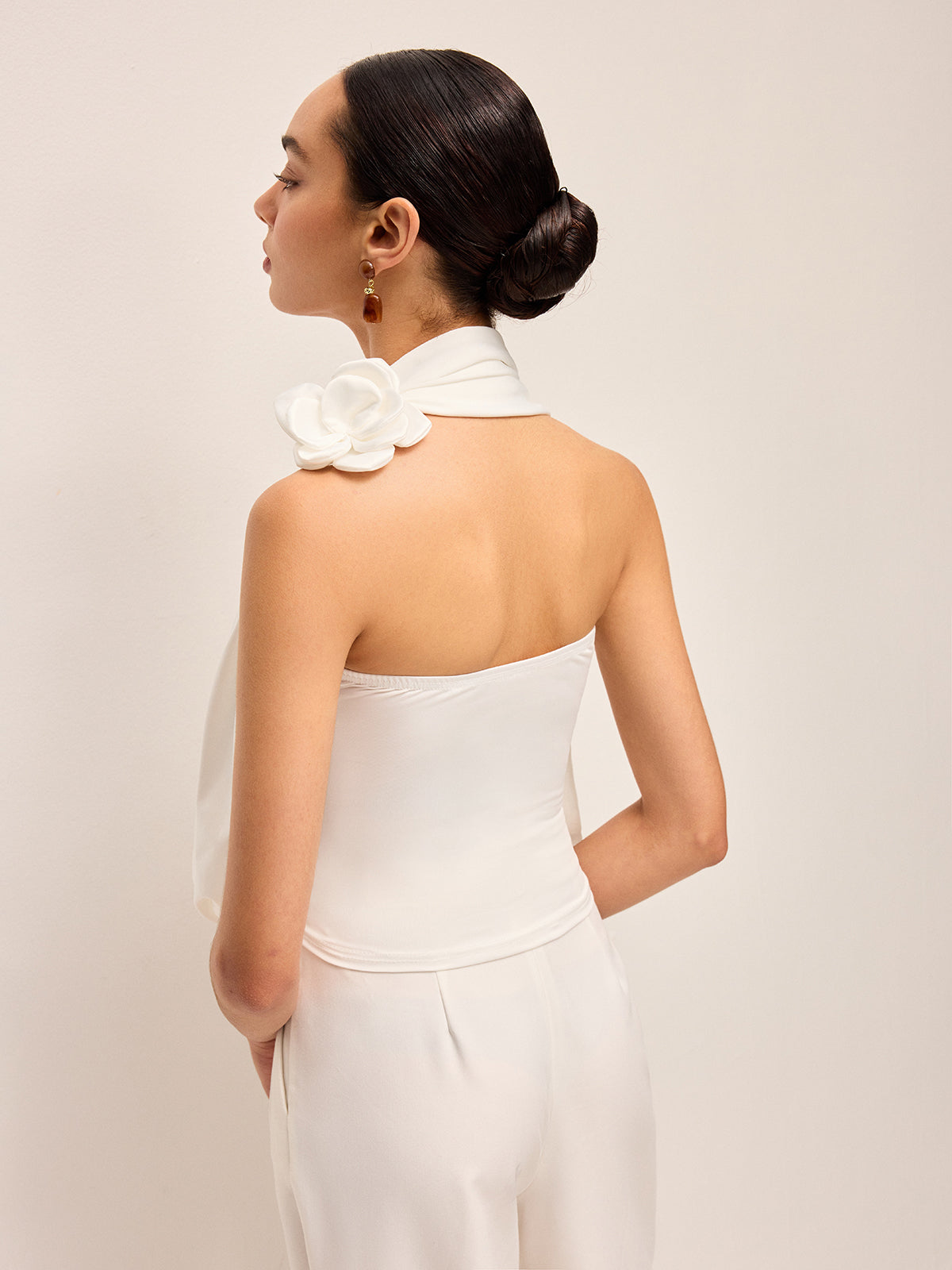 3D Çiçekli Halter Üst