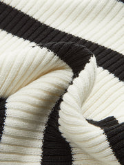 Çizgili Triko Halter Üst