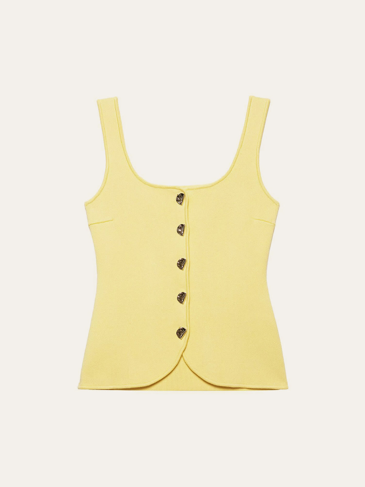 Kavisli Ribana Örgü Yelek