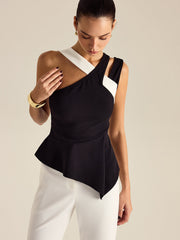 Asimetrik Peplum Bluz