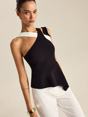 Asimetrik Peplum Bluz
