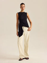 Asimetrik Şifonlu Atlet