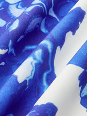 Çiçek Desenli Askısız Uzun Elbise