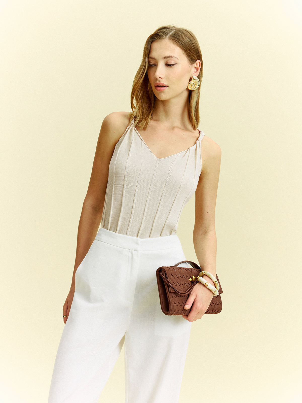 Kadın Düğümlü Askılı Bluz