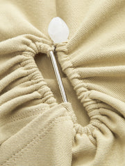 Asimetrik Kırışık Detaylı Üst