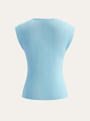 Kabuk Düğmeli Örgü Yelek