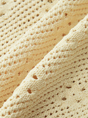 Çiçek Desenli Örgü Yelek