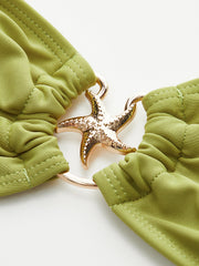 Bağlamalı Metal Dekorlu Mayo Takımı