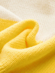 Renkli Örgü Bloklu Süveter