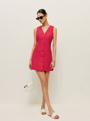 Cepli Düğmeli Elbise