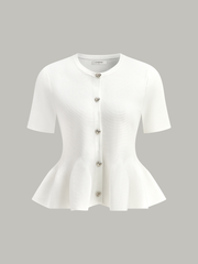 Kısa Kollu Volanlı Hırka