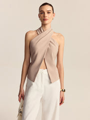 Çapraz Ön Detaylı Halter Üst