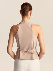 Çapraz Ön Detaylı Halter Üst