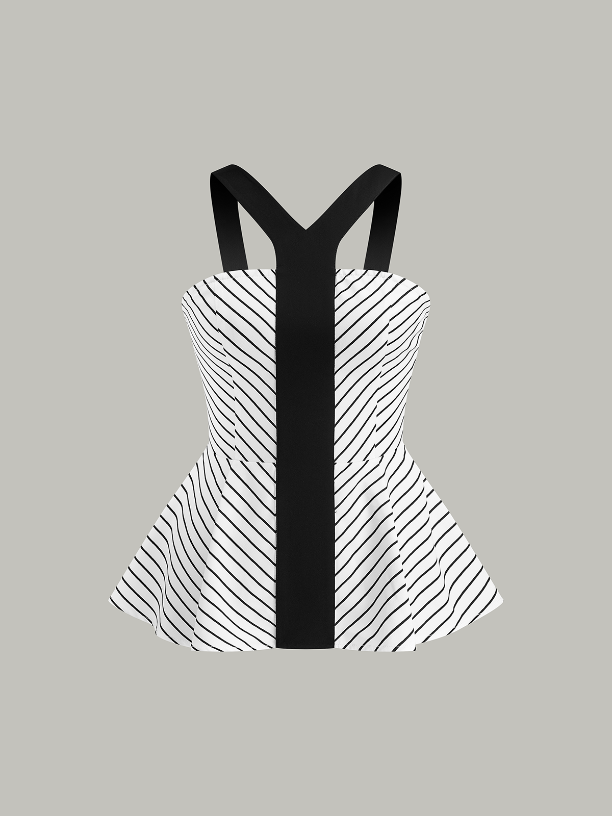 Çizgili Volanlı Bluz