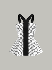 Çizgili Volanlı Bluz