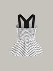 Çizgili Volanlı Bluz