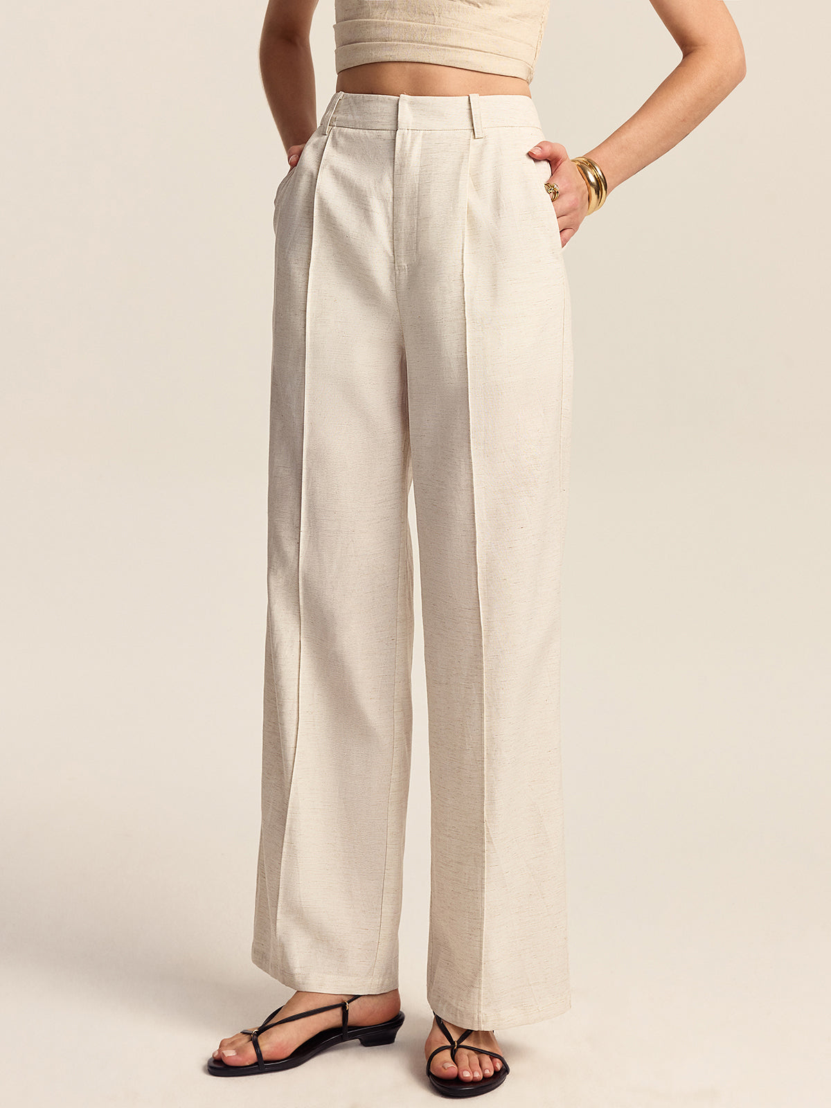 Tencel-Keten Karışımlı Pantolon