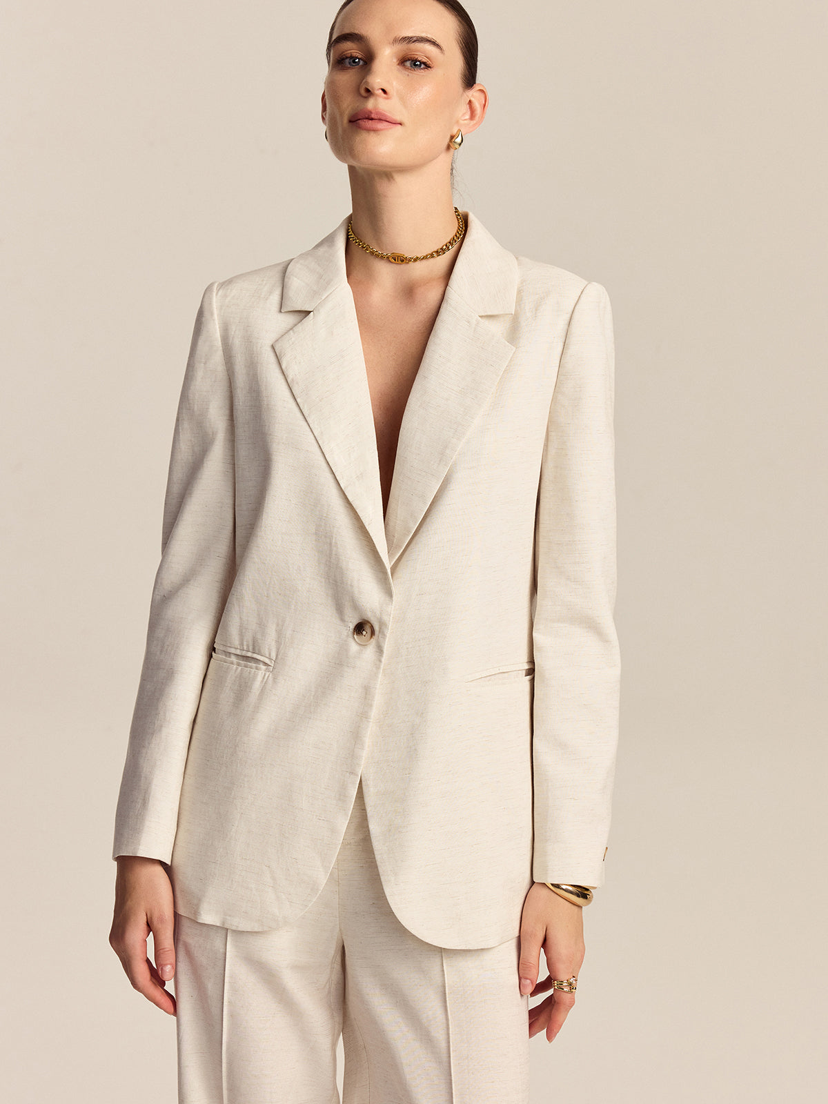 Tencel-Keten Karışımı Blazer