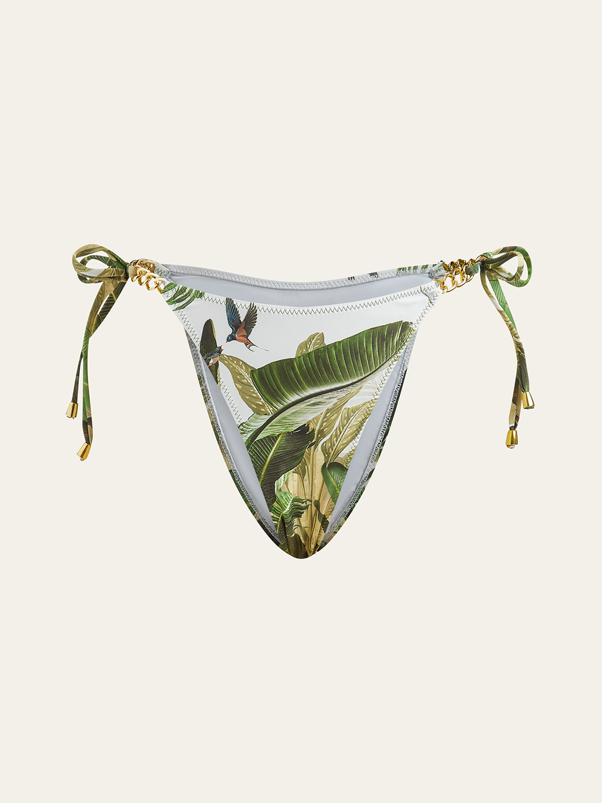 Baskılı Zincirli Yan Bağlamalı Bikini Altı