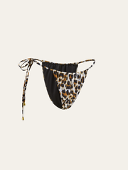 Leopar Desenli Bağlamalı Bikini Altı