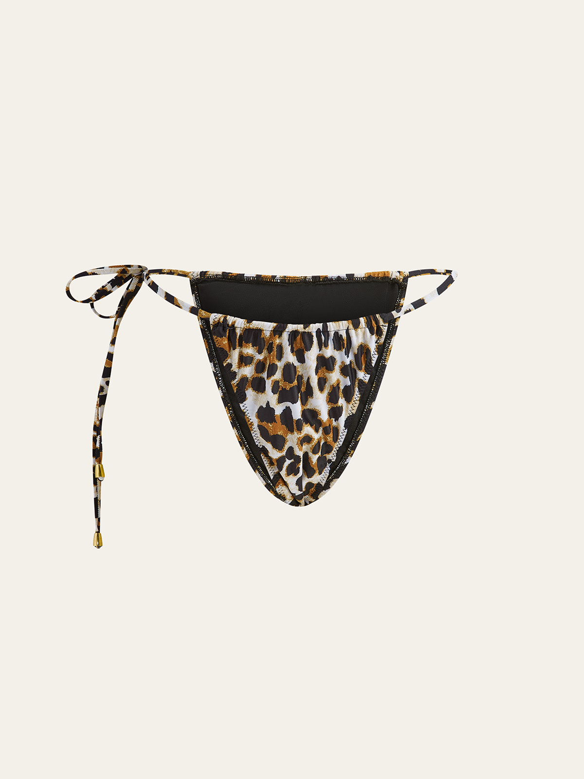 Leopar Desenli Bağlamalı Bikini Altı